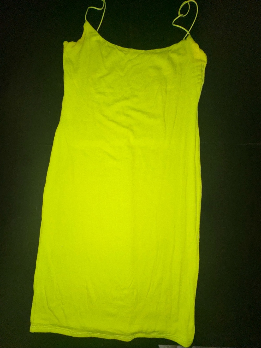 naked wardrobe Neon Yellow Mini Slip Dress